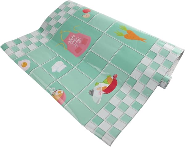 Oil-repellent kitchen decal to keep surfaces clean with a unique touch
