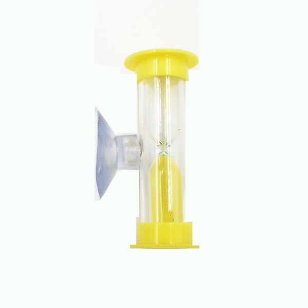 3 minuters timglas med sugkopp Avtagbart sandglas för barnspel (gul) gul Yellow