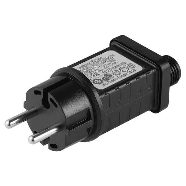 Julebelysning, strømforsyning, transformator, 31V, 6W, LED lavspenningstransformator med 9 moduser, timerfunksjon, avstenging, IP44 vanntett, for