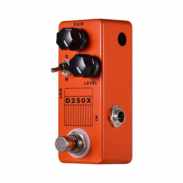 Mini Overdrive Preamp Pedal med True Bypass Switch Elektrisk gitar effektpedal for gitarspillere holdbar og bærbar(D250X)