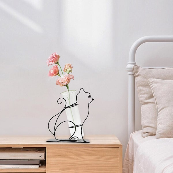 Interessant Jern Blomster Vase, Interessant Veranda Blomsterarrangement, Hjem Desktop Veranda Udendørs Have