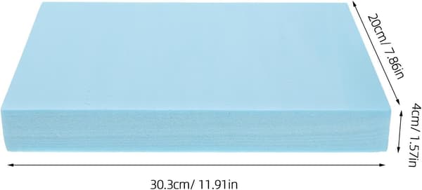 3 stk. blå skumplader med høj densitet 3,7×20×30 cm til gør-det-selv-håndværk Modelbygningsmateriale Egnet