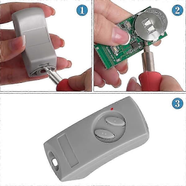 2-pack Garage Door Opener Remote Control for EcoStar RSE2-433, RSC2-433, RSZ1-433, Handheld Transmitter 433MHz