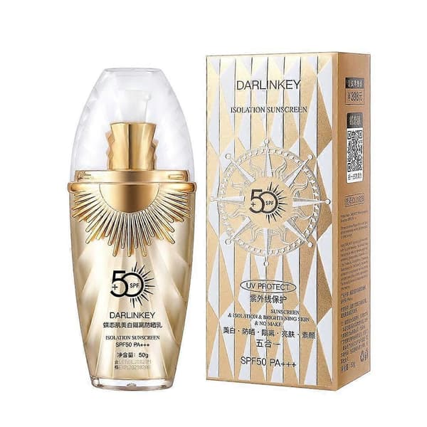 50G 5 IN 1 DARLINKEY Moisturizing Sunscreen Spf50+ Refreshing Not Sticky Facial Isolating Sunscreen Premium
