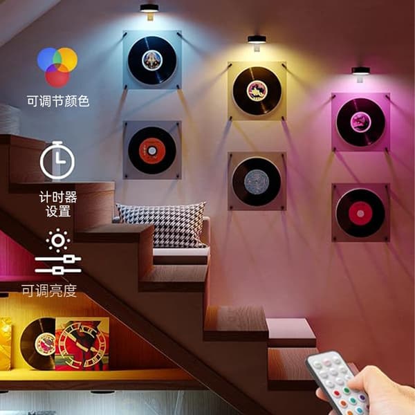 Golden Art Display Lamp - 13 Colors, Remote Controlled