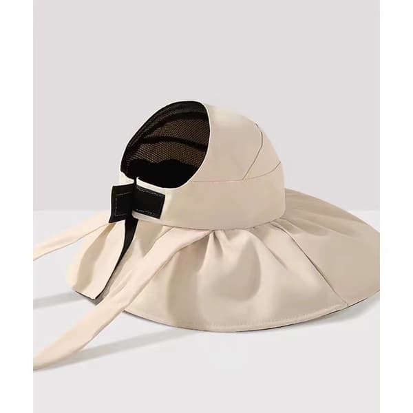 Dame UV Solbeskyttende Visir Sommer Bredskyggede Solhat Floppy Fold Strandhat