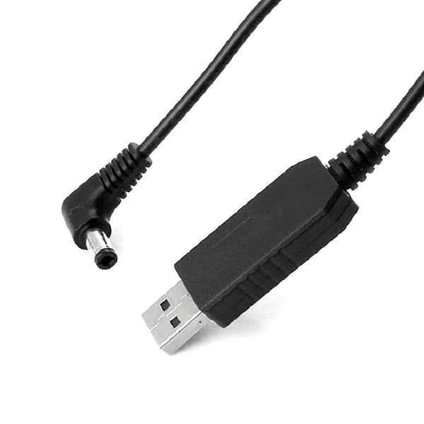 USB 5V til DC 5.5mmx2.1mm 9V12V Ladekabel Strømkabel Stik Co