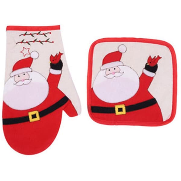 Christmas Placemat Oven Mitts Kitchen Insulation Mats Baking Tools Insulation Mat Christmas Decoration