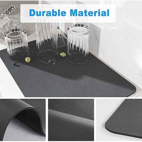 CarpetEDish diskställ, Superabsorberande diskmatta, MatEQuick-torkande nanofiber diskbänk - 40 x 30 cm