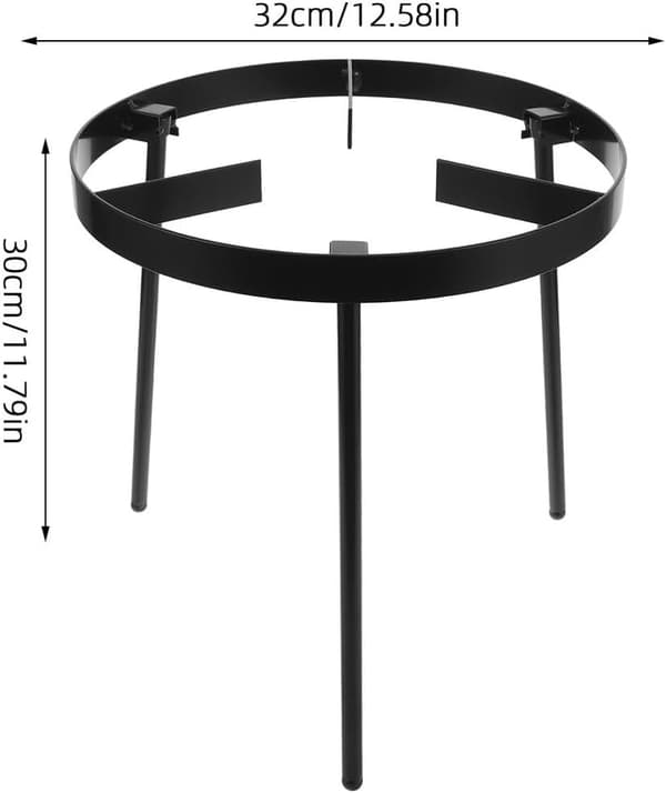 Campfire Cooking Tripod Cast Iron Portable Fire Pit Stand Black 9.8In