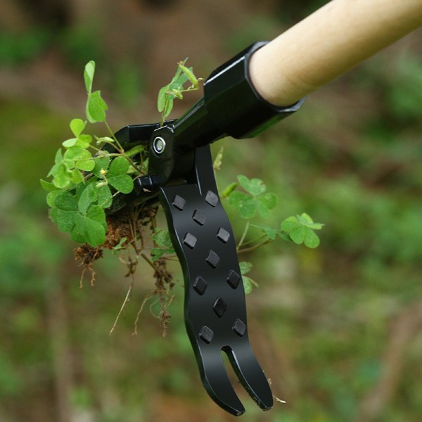 Gresstrekkmaskin uten bøying, stående, manuell spade for trekking av gress