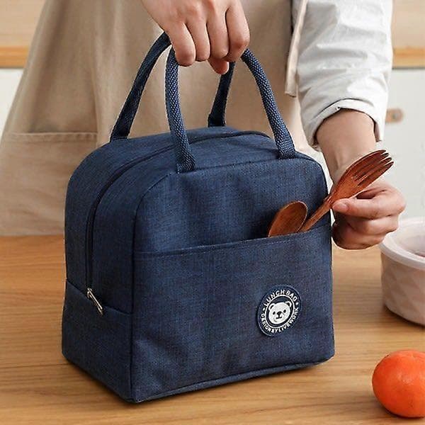 Madpakke Taske Bento Box Isolering Pakke Termiske Picnic Tasker Sort