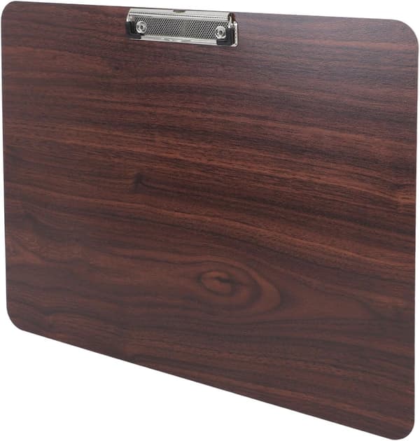 A3 Wooden Drawing Board with Clip, Portable Artist Clipboard with Walnut Pattern
