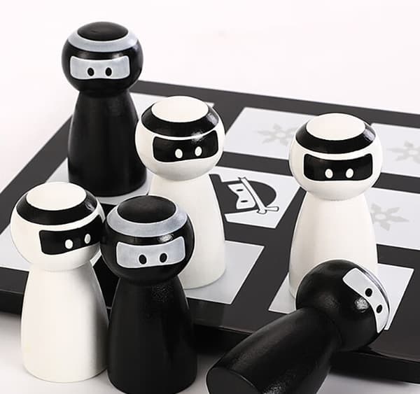 Barnpusselbordsspel leksak OX trä tic tac toe bräde g