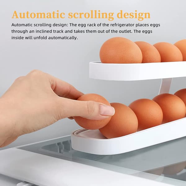Eggboks, Dobbeltlags Eggbeholder Kjøleskap Eggholder Kjøleskap Eggorganisator Kjøleskap Eggboks Eggoppbevaringsboks