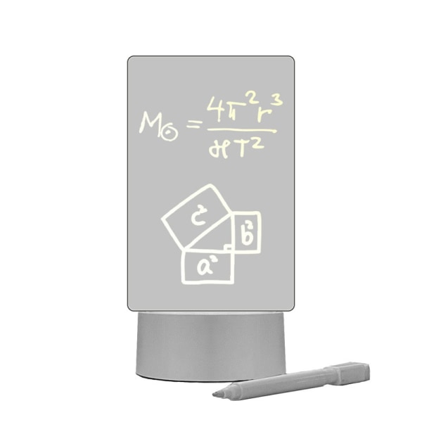Lysende akryl-notatavle/meddelelsestavle med kuglepenne, akryl-tørslet hvidt tavle til skrivebordsnotememo.for par soveværelsesindretning