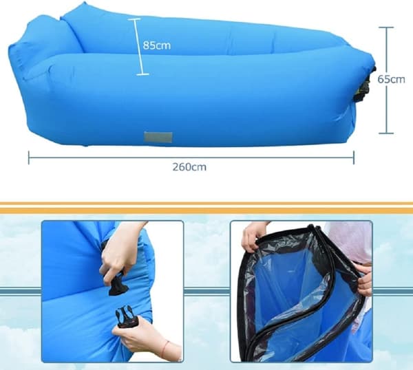 Oppustelig Hængekøje, Bærbar Foldbar Oppustelig Sofa, Oppustelig