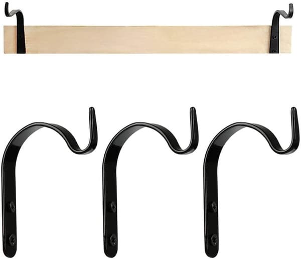 4 st metall balkong planter stativ hängande planter krokar smidda