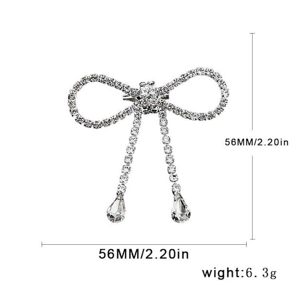 Sløjfebrosche, 1 stk. Sløjfe Diamant Brosche Rhinesten Sløjfe til Daglig Brug, Fester, Bryllupper, Festligheder