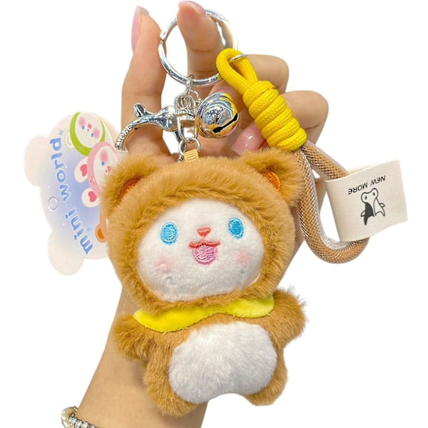 10cm Groda Plysch Nyckelring Ryggsäcks Dekoration Charm för Skolväska Messenger BagThe Bear