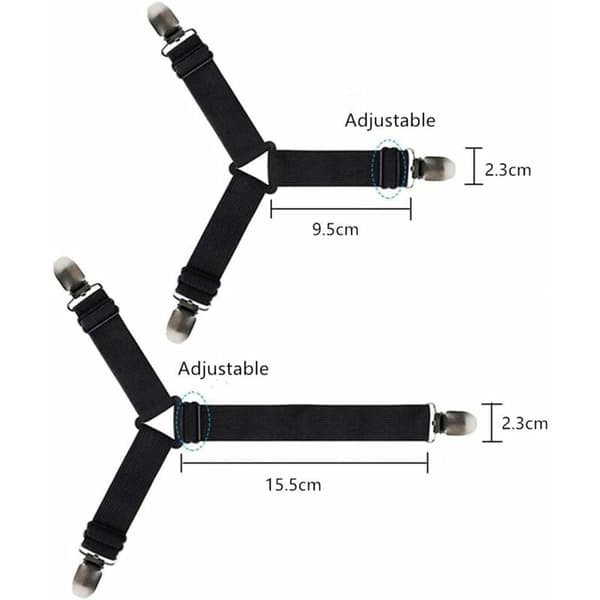Lakanlakan Rem 4 Stykker Spændt Lagen Bind Trekant Elastisk Madras