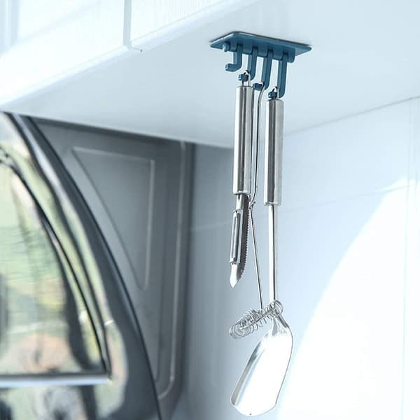 Flexible Wall Mount: Organize Kitchen, Clothes & Accessories White