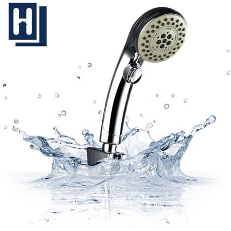 LTS FAFA Chrome Shower Head with Stop Button and 5 Selectable Spray Nozzles