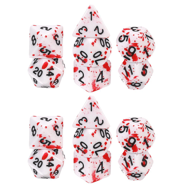 14 stk Vintage Legetøjs Blod Terninger Casino Terninger Rollespil Terninger Dungeons Terninger Drager Terninger Assorterede Farver 2x2x2cm Assorted Color 2x2x2cm