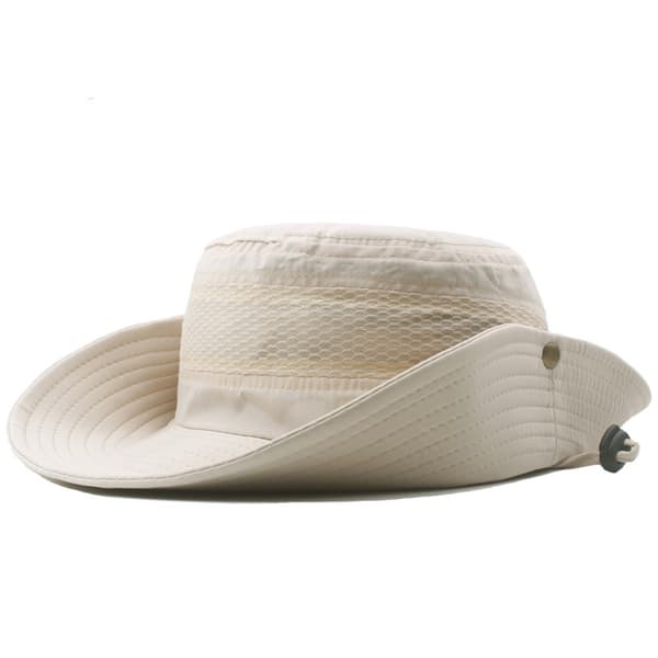 Fiskerhat til udendørs brug, solhat med bred skygge, vandrehat, strandhat, rejsesolhat - Khaki