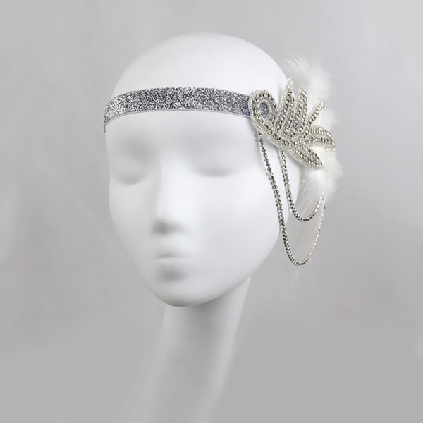 Vintage Crystal Headpiece Silver, tofs pannband med diamant pannband håraccessoarer