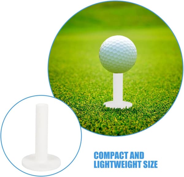 6 stk. uknuselige silikon-golfpegger med 35 mm-75 mm flat holder