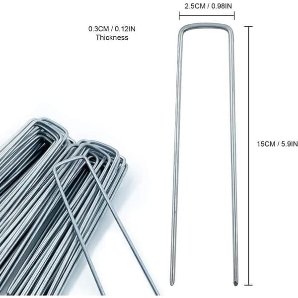Fastgørelsespinde - Galvaniseret Stål - 150x25mm - Ø 3mm - 100 stk