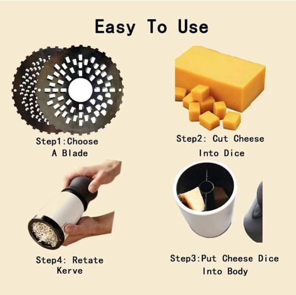 Kitchen Utensils: Cheese Grater, Handheld Cheese Mill, Heavy Duty Tabletop Cheese Slicer, Cheese Cutter (Ho)