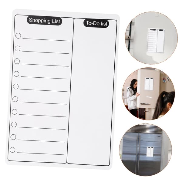 Magnetisk opslagstavle til køleskab, sletbar notesblok, skrivetavle, whiteboard, A5