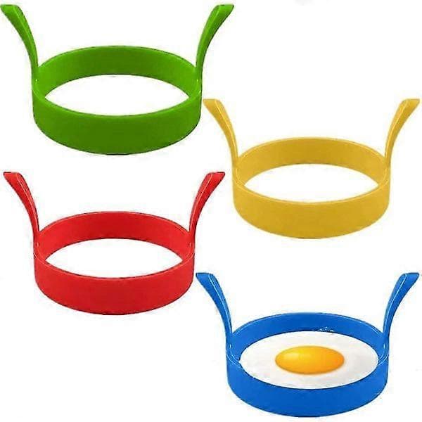 4-pakning silikon-eggformer Eggringer 7,9 cm Non-stick eggformer