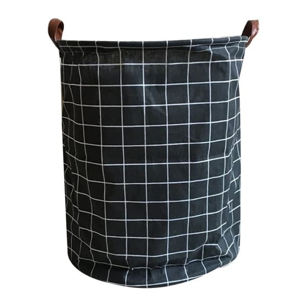 Foldable Storage Basket with Handles Laundry Hamper for Clothes Toy Storage Household Organizer