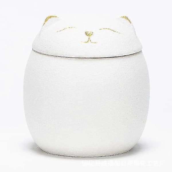Kattekrukker, mindeurner til kæledyr, kattekrukker 7,6 cm X 8,1 cm, kæledyrsurner hvid-FS-