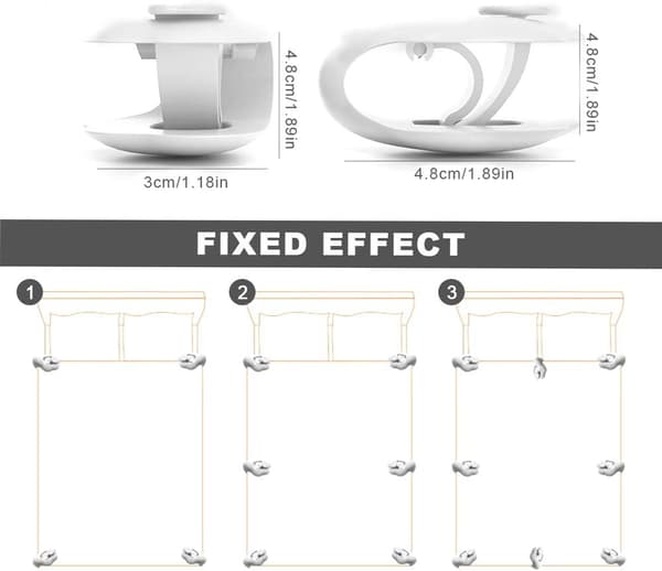 Täcke Klämmor, 12-pack Molnformade Nålfria Täcke Klämmor