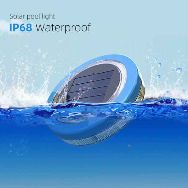 2 stk. Solcelled Flydende Pool Lys - Vandafvisende Induktion LED Lys (Varmt Lys)