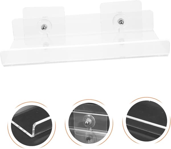 Space-saving Bathroom Wall Shelf, Floating Acrylic Shelves, Decorative Storage Rack
