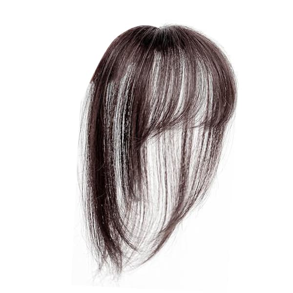 French Bangs Wig 3D Lace Front Wig Modern Lightweight For Women Dark Brown