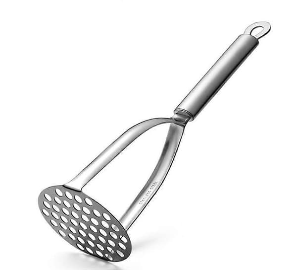 Kraftig potetmoser i rustfritt stål med ergonomisk sklisikkert grep for grønnsaker og frukt Ref: 3978