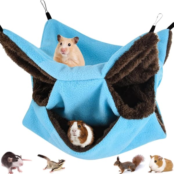 Hængende seng til gnavere - Blød og varm, til hamster, marsvin - 30 x 30 cm