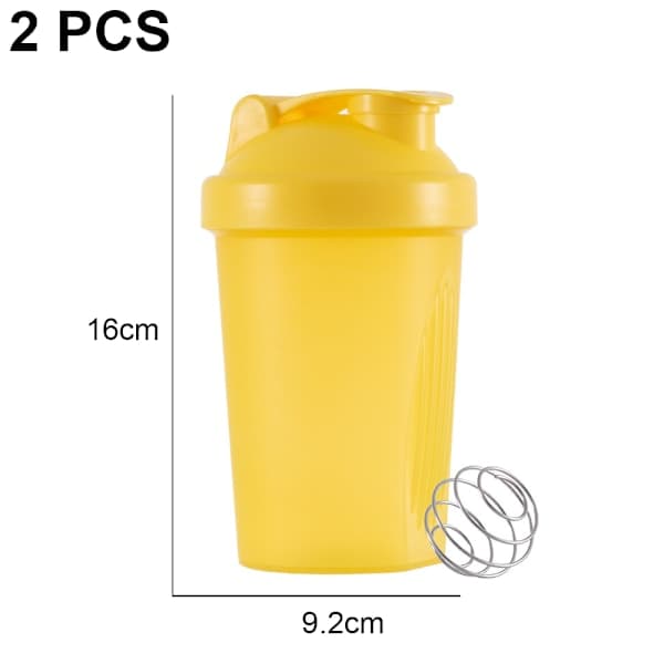 2-pack proteinpulver sportflaska - gul