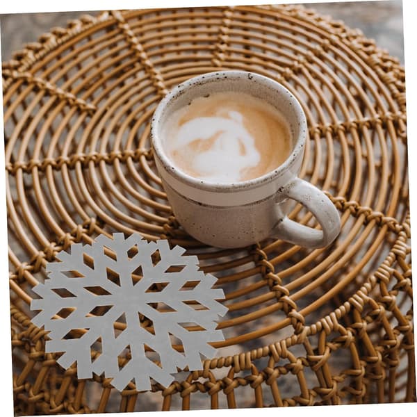 Snowflake Christmas Home Coaster Set 12-pack Heat Resistant Cups