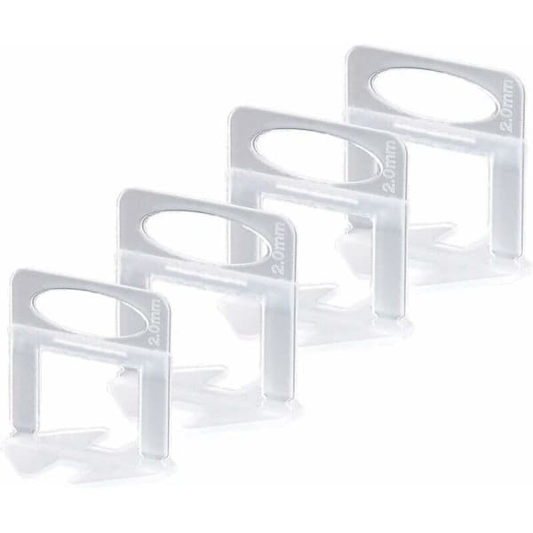 Tile Leveler, 2mm Self-Leveling Tile Spacers, for Installation - 200 x 2mm Tile Spacers
