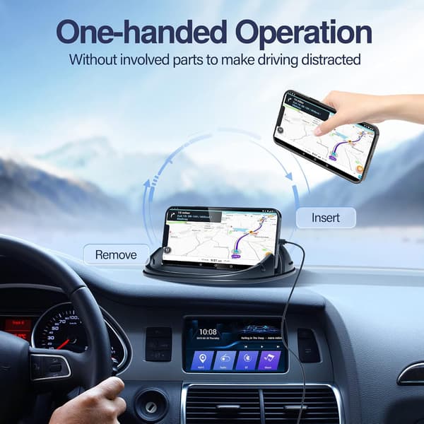 Car Phone Holder, Silicone Mat for Various Dashboards, Non-Slip Desktop Phone Stand