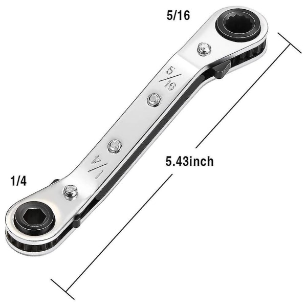 2 stk Kjøle Service Nøkkelsett, Nøkkel med Hex Bit Adapter