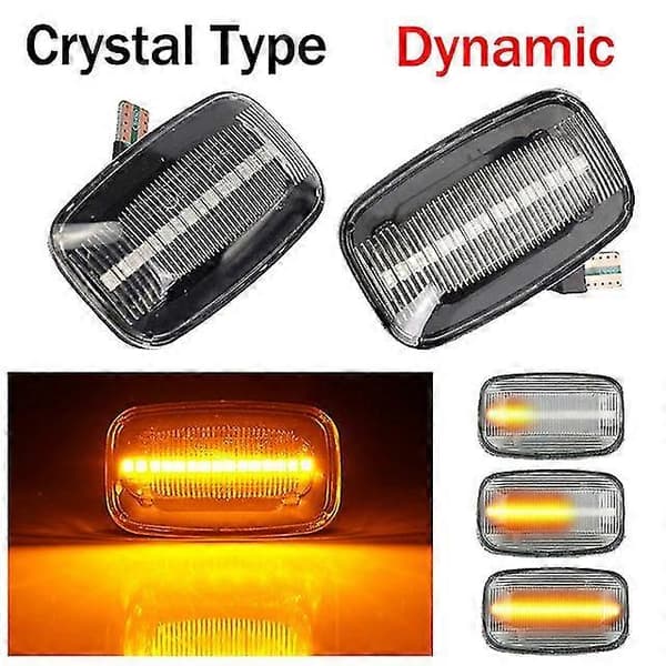 2 stk. Dynamiske LED-sidemarkeringslys blinklys til Land Cruiser 70 80 100-serien