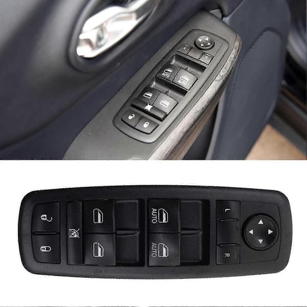 Window Control Switch Excellent Sensitivity Replacement ABS 10 Buttons Power Lifter Switch 68271206AB for Jeep Cherokee 2015-2020